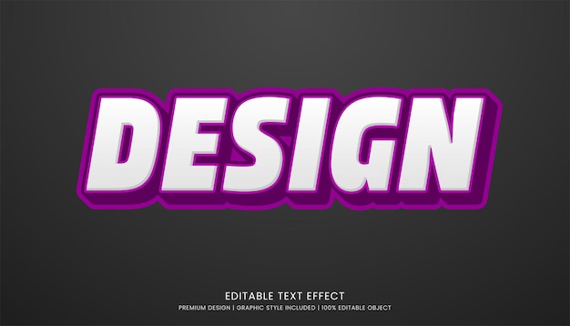 efecto de texto plantilla editable diseño vectorial estilo negrita 3d