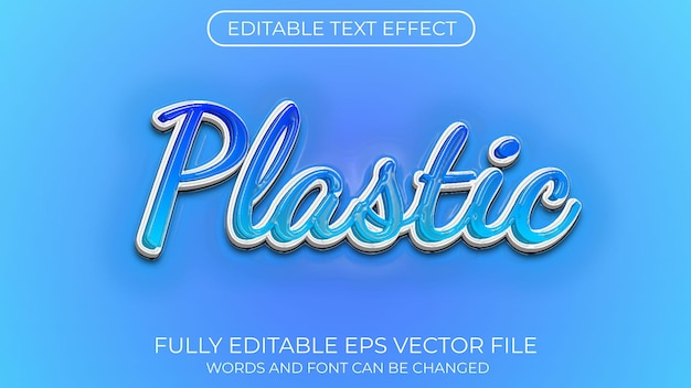 Vector efecto de texto plástico