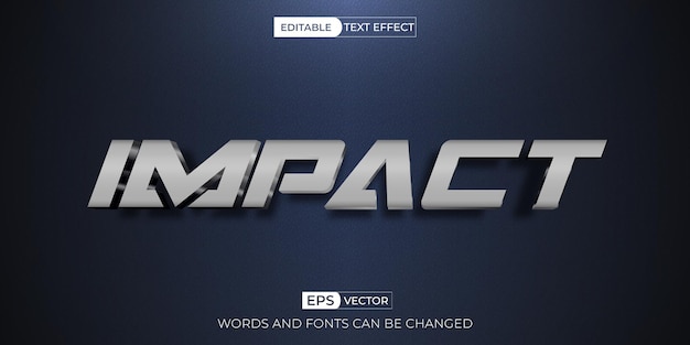 efecto de texto plateado editable