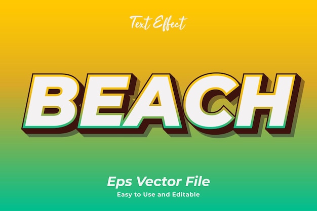Efecto de texto Playa editable