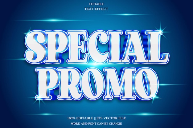 Efecto de texto promocional especial editable