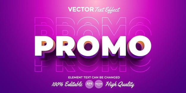 Vector efecto de texto promocional