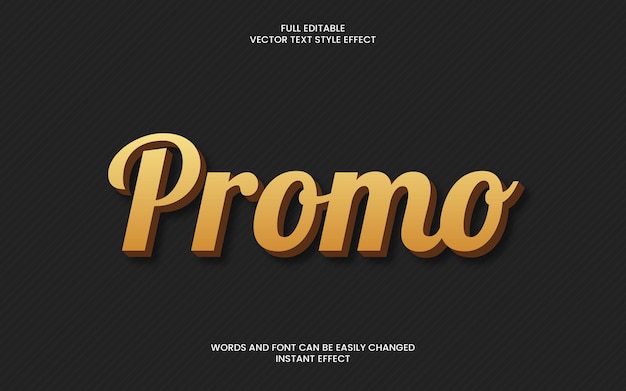efecto de texto promocional
