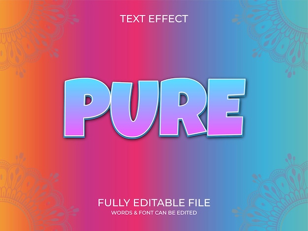 Efecto de texto puro