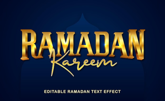 Efecto de texto Ramadan Kareem