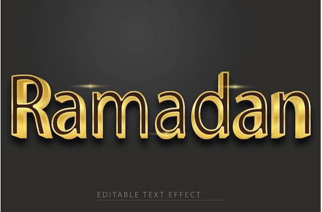 Vector efecto de texto de ramadanmubarak
