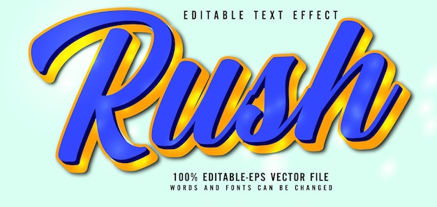 Efecto de texto rápido editable