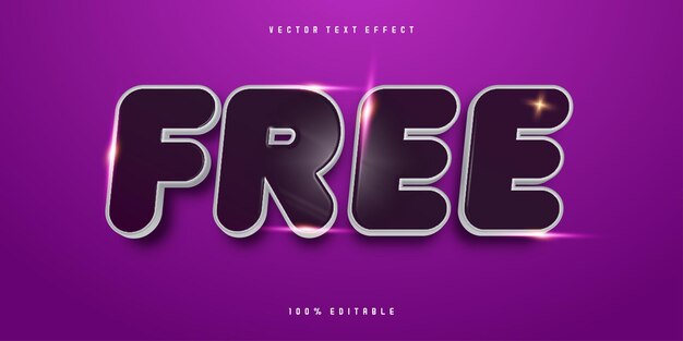 Efecto de texto real vectorial libre estilo de texto en negrita elegante editable