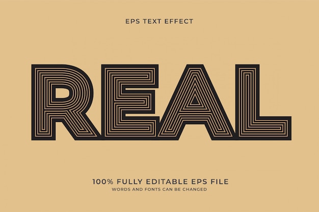 Efecto de texto real