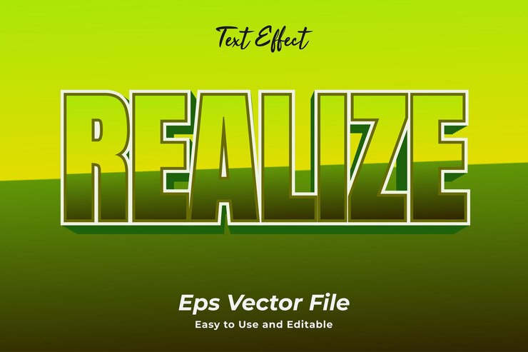 Vector efecto de texto realizar editable y fácil de usar vector premium