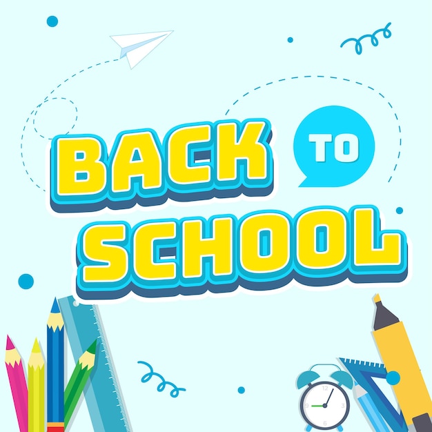 Efecto de texto de regreso a la escuela