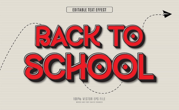 efecto de texto regreso a la escuela