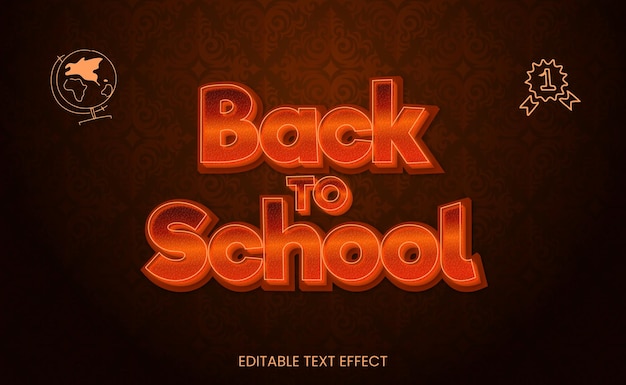Efecto de texto de regreso a la escuela