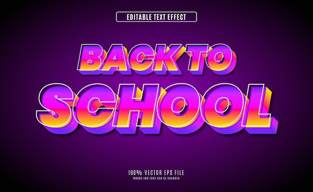 efecto de texto regreso a la escuela