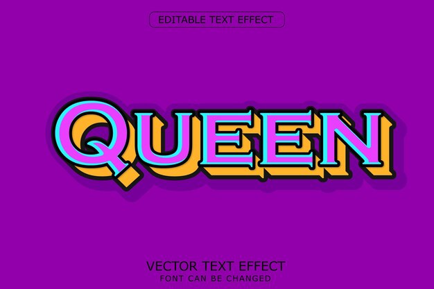 Efecto de texto reina