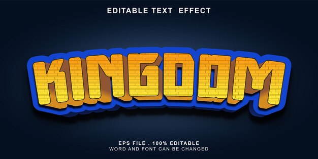 Efecto de texto reino editable