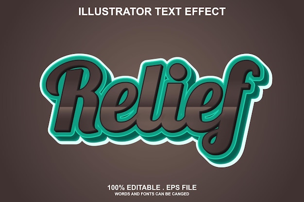 Efecto de texto en relieve editable