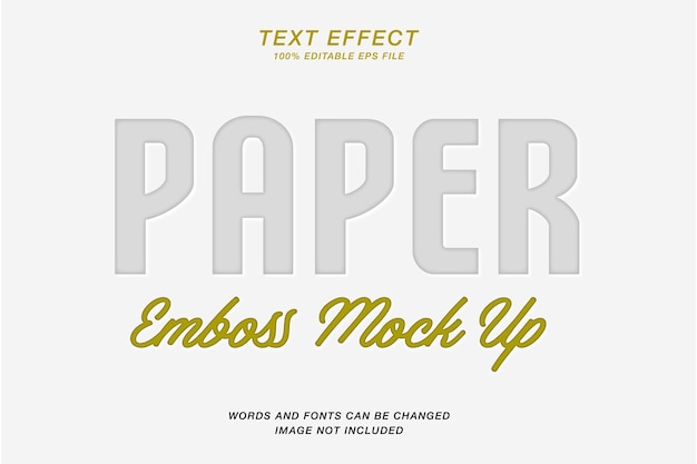 Vector efecto de texto en relieve de papel