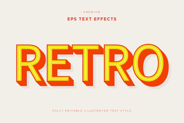 Efecto de texto retro 3d