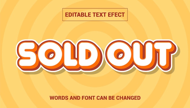 Efecto de texto retro agotado