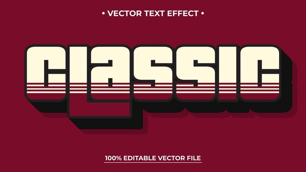Efecto de texto retro editable clásico fuente alfabética tipografía tipo de letra