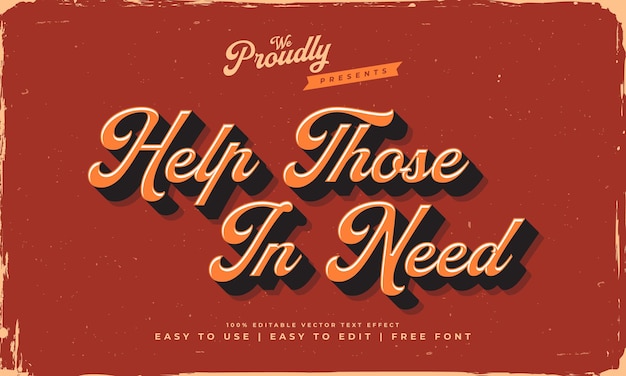 efecto de texto retro editable fuente de alfabeto tipografía tipo de letra