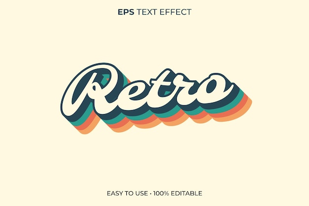 Vector efecto de texto retro