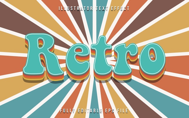 Vector efecto de texto retro