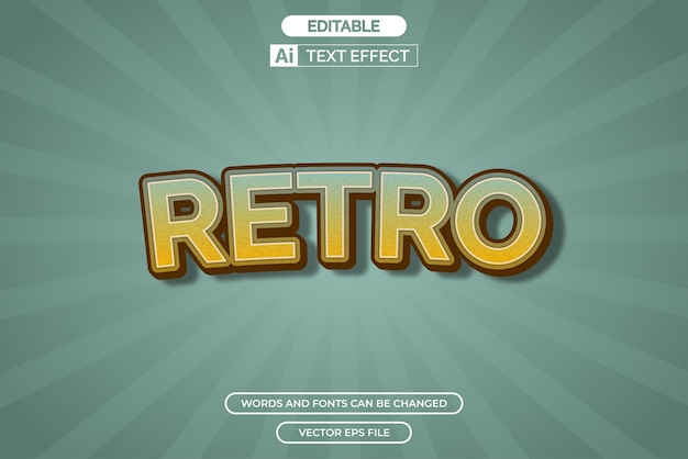 Efecto de texto retro