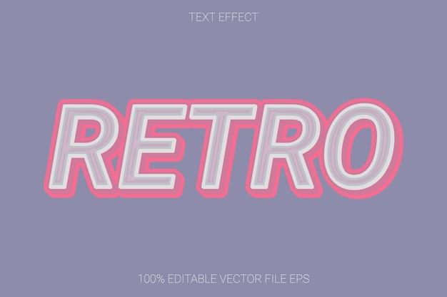 Efecto de texto retro