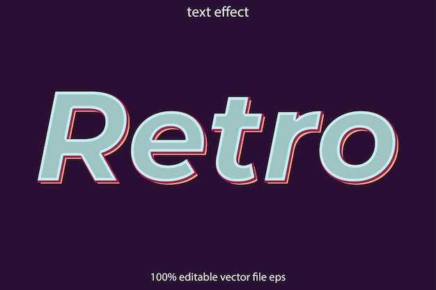 efecto de texto retro