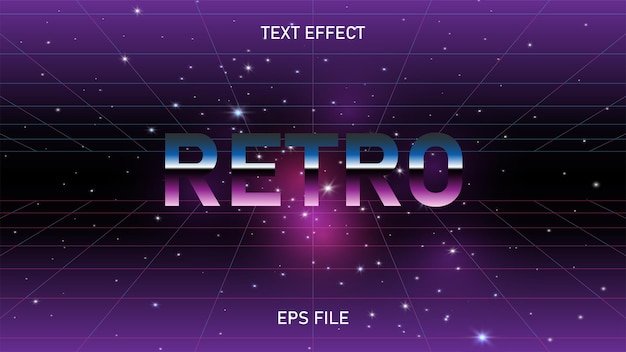 efecto de texto retro