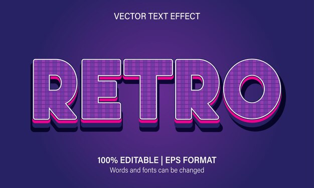 Efecto de texto retro