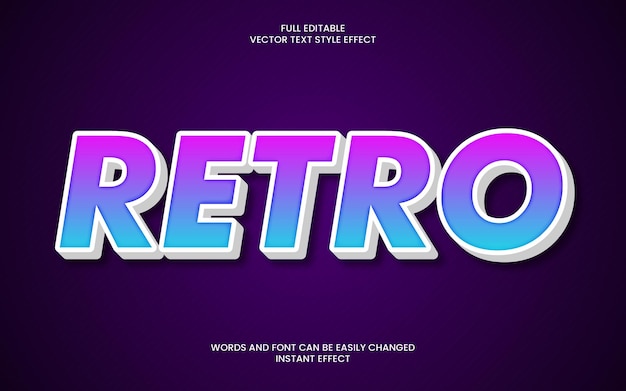 Efecto de texto retro