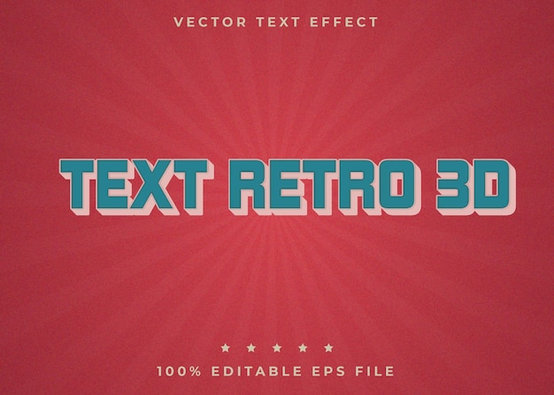 Vector efecto de texto retro