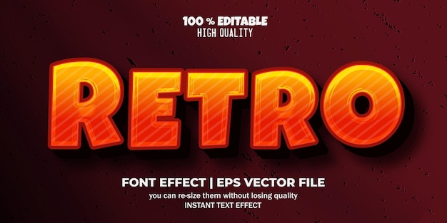 efecto de texto retro