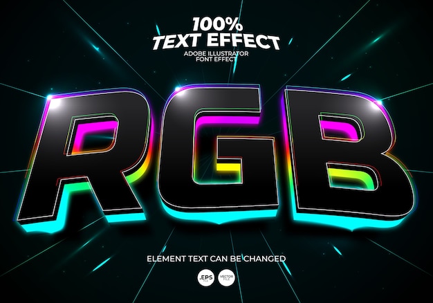 Efecto de texto rgb