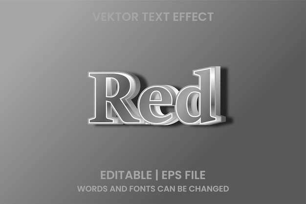 efecto de texto rojo editable