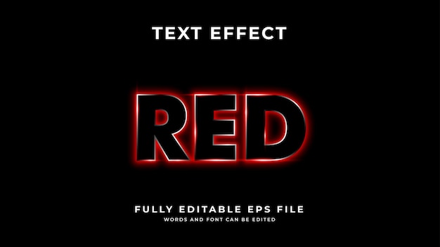 Efecto de texto rojo