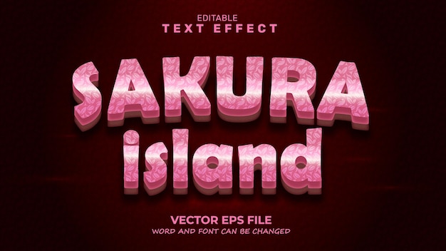 Efecto de texto rosa sakura