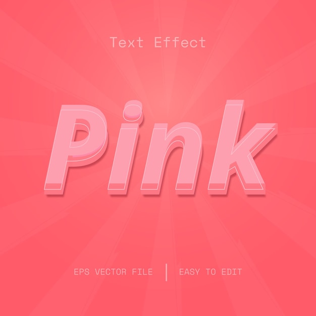 Efecto de texto rosa