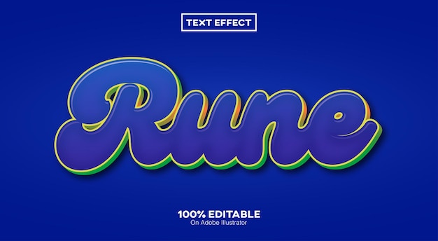 Efecto de texto runa 3d