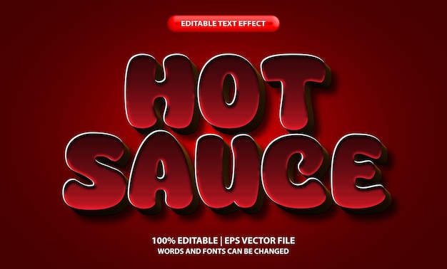 Efecto de texto de salsa picante