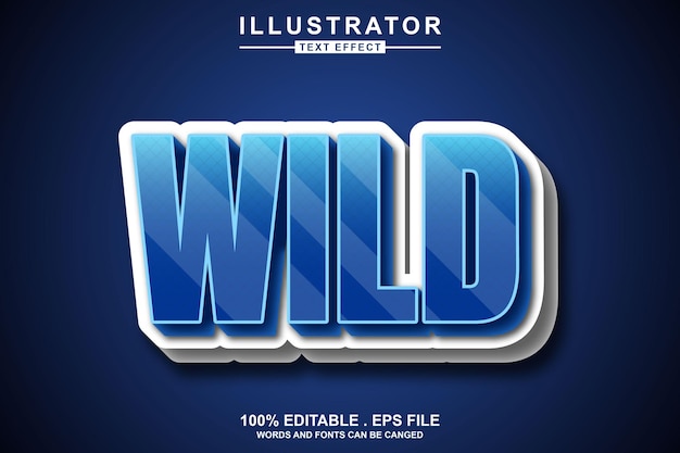 efecto de texto salvaje editable
