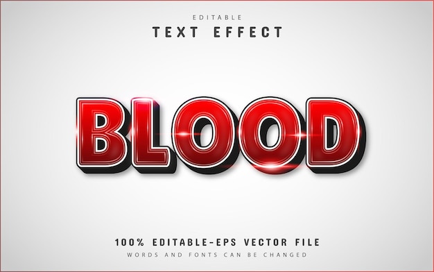Efecto de texto de sangre 3d