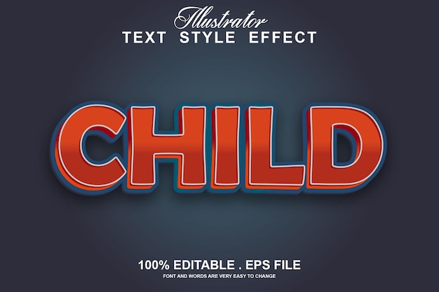 efecto de texto secundario editable