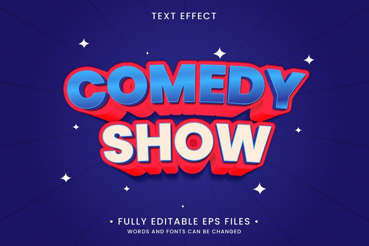 Vector efecto de texto show de comedia