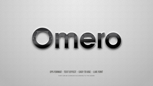 Vector efecto de texto simple y limpio sobre fondo blanco.