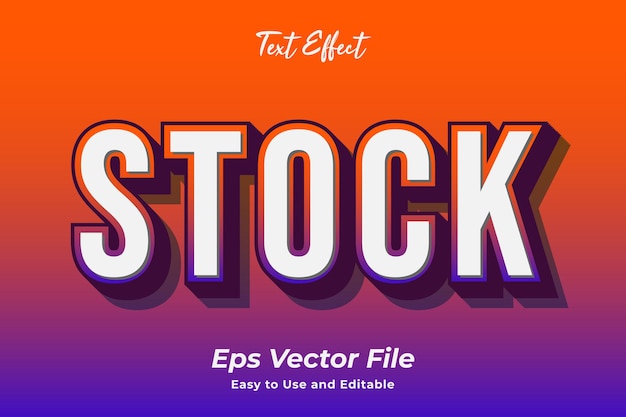 Efecto de texto stock editable y fácil de usar vector premium