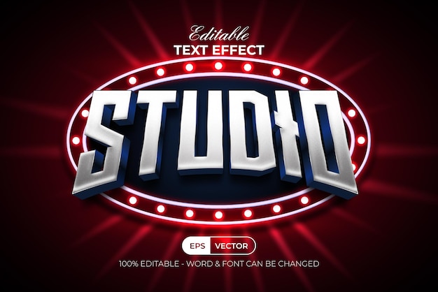 Efecto de texto Studio 3D Efecto de mensaje editable